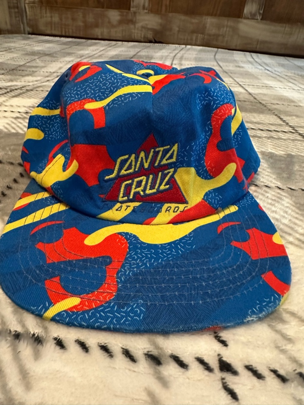 Santa Cruz Skateboards Multi Colored Non Structured Hat Cap Adjustable Strap